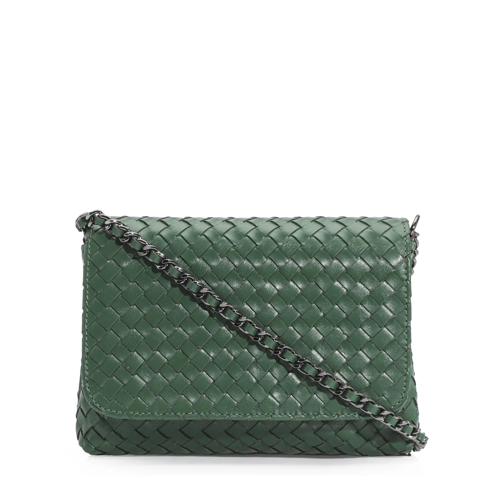 Bolsa Transversal Couro Verde
