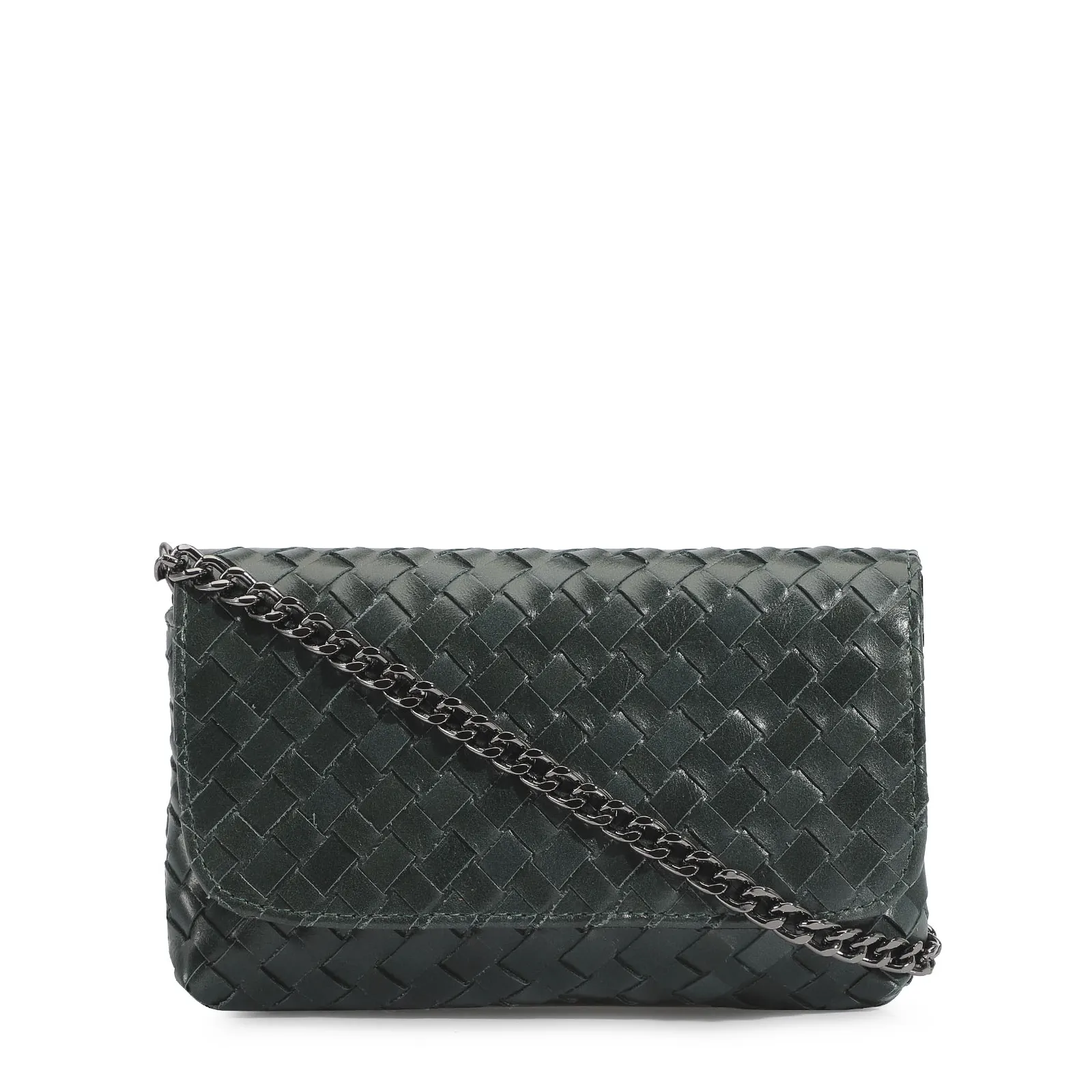 Bolsa Transversal Couro Verde