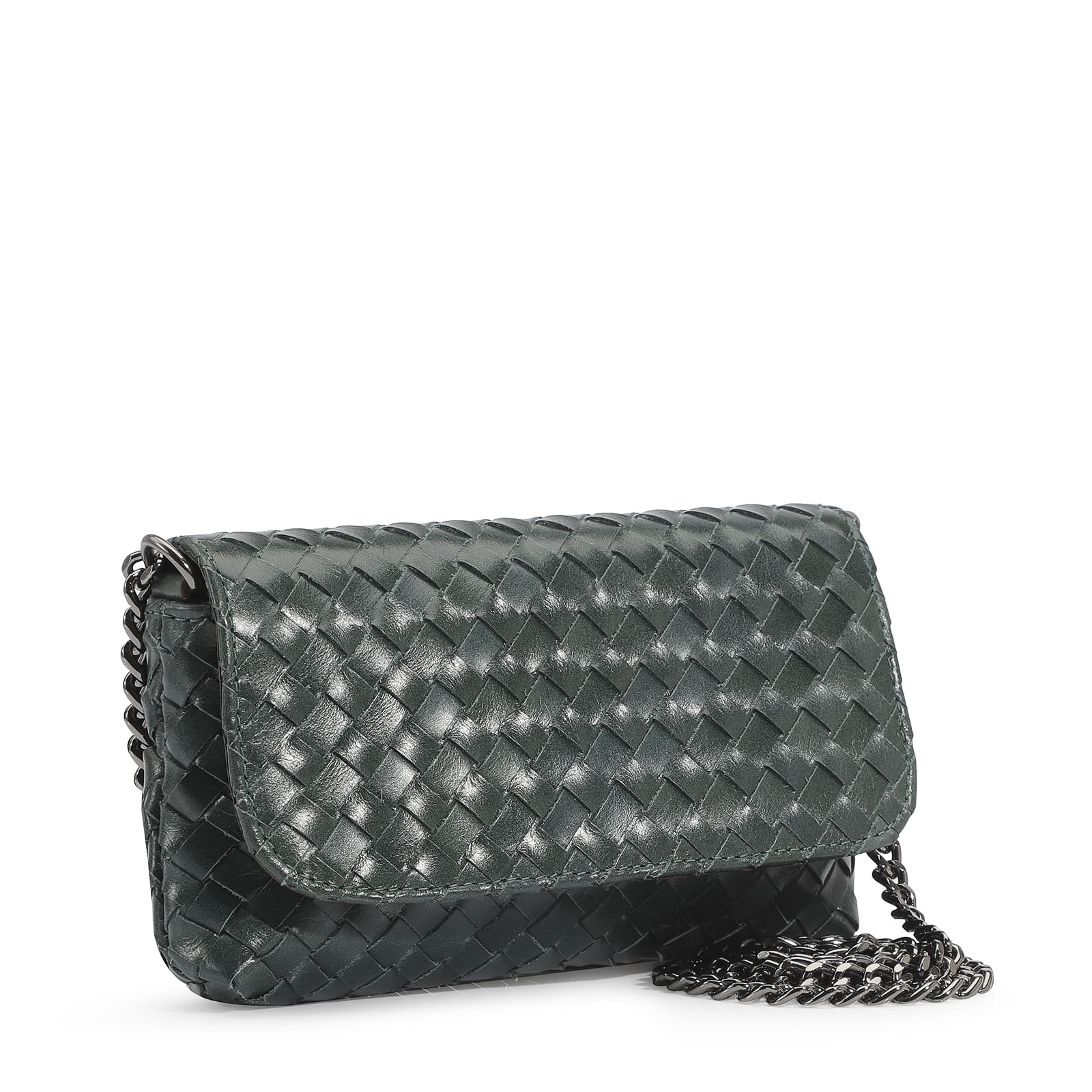 Bolsa Transversal Couro Verde