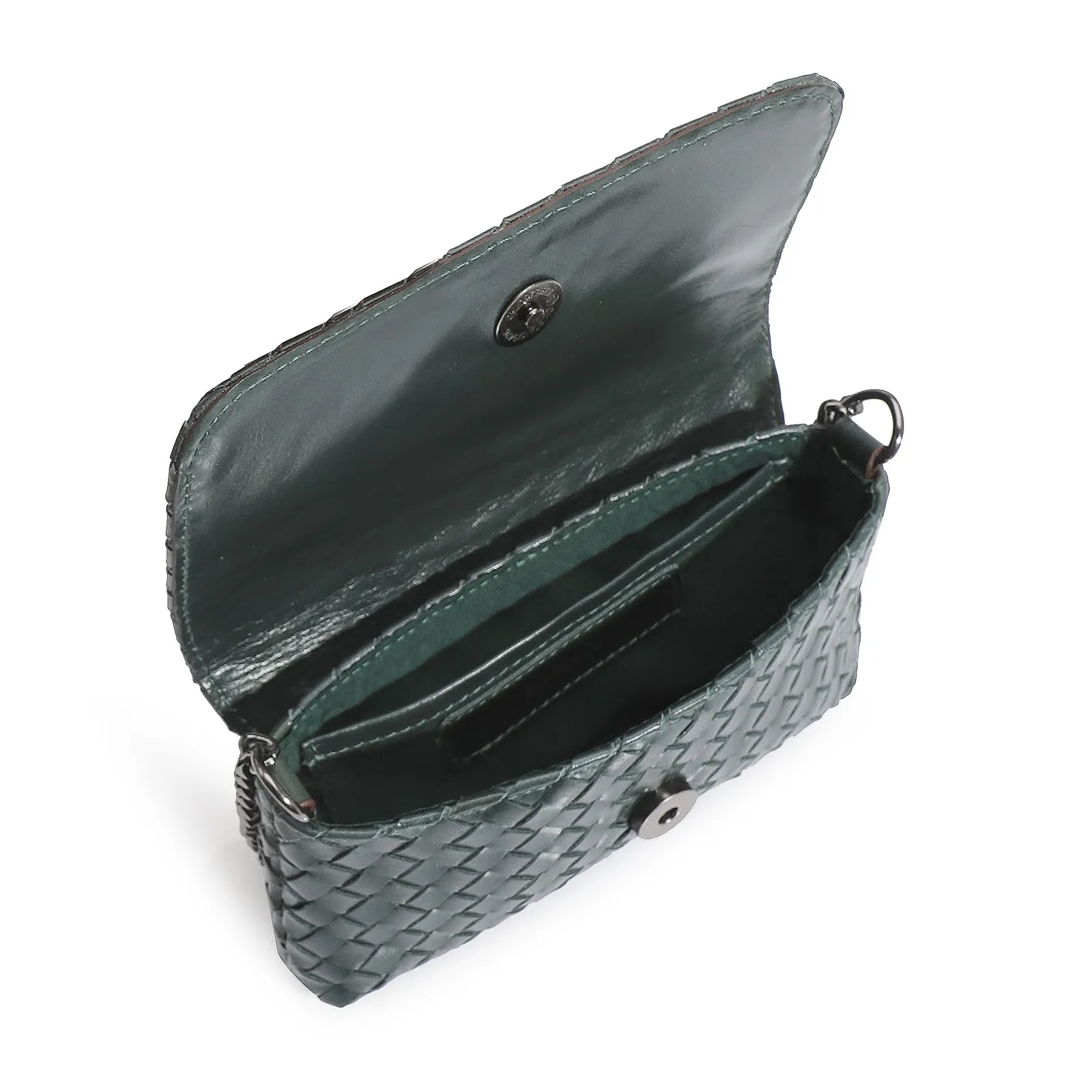 Bolsa Transversal Couro Verde