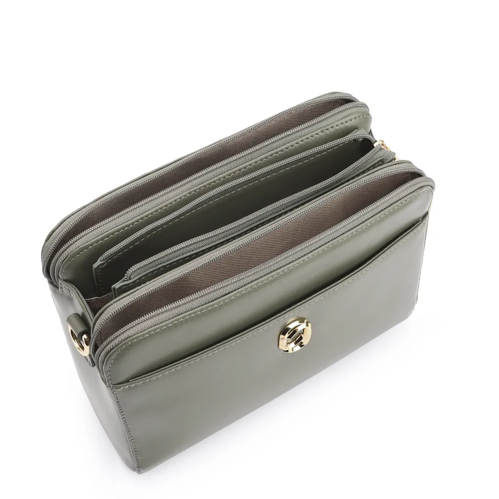 Bolsa Transversal Couro Verde - imagem 4