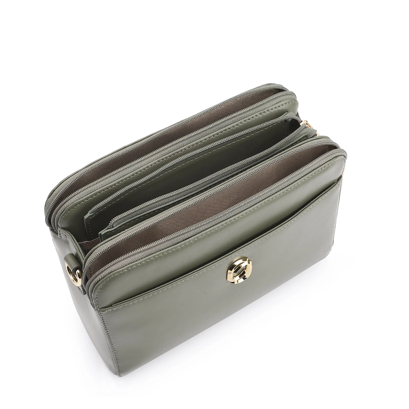 Bolsa Transversal Couro Verde