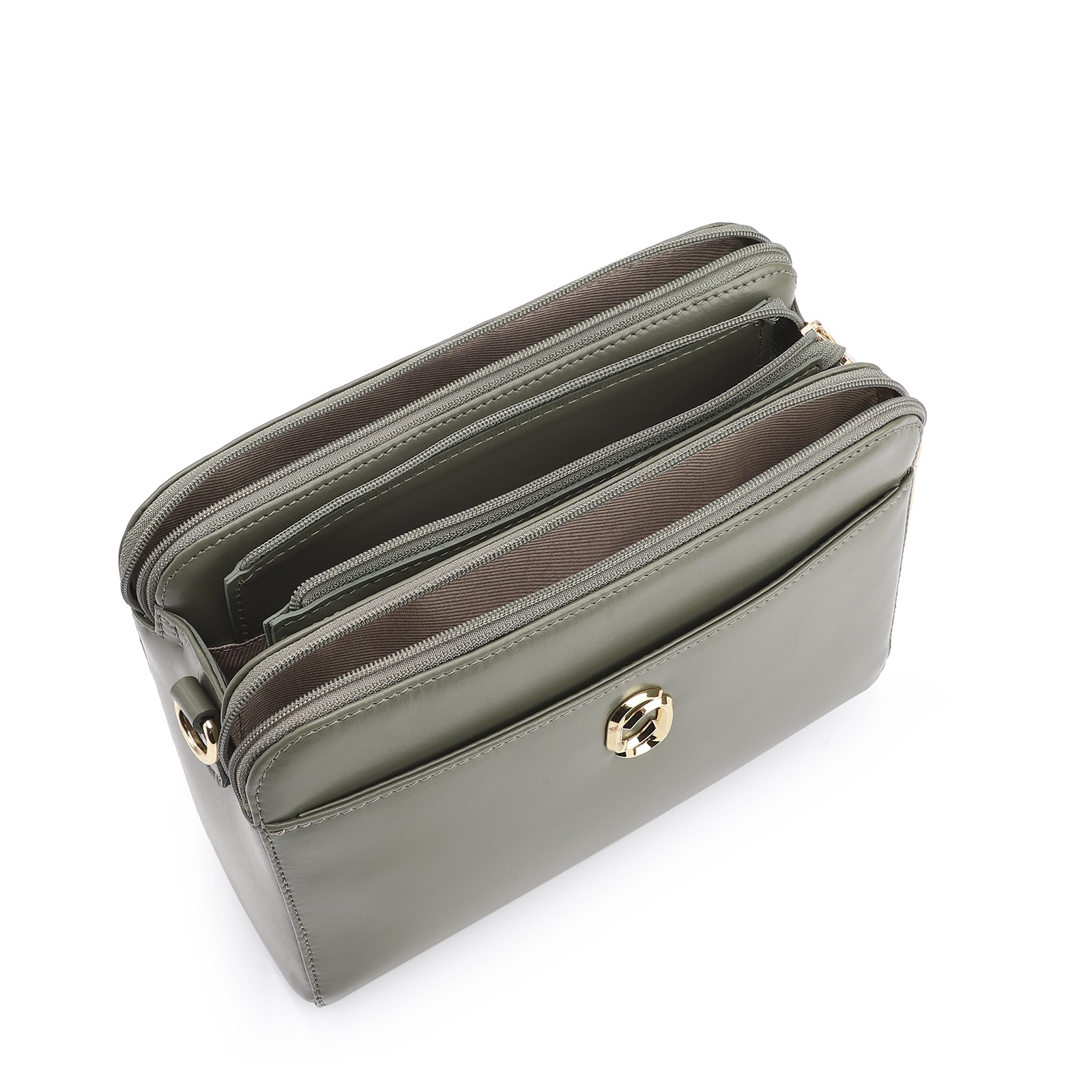 Bolsa Transversal Couro Verde