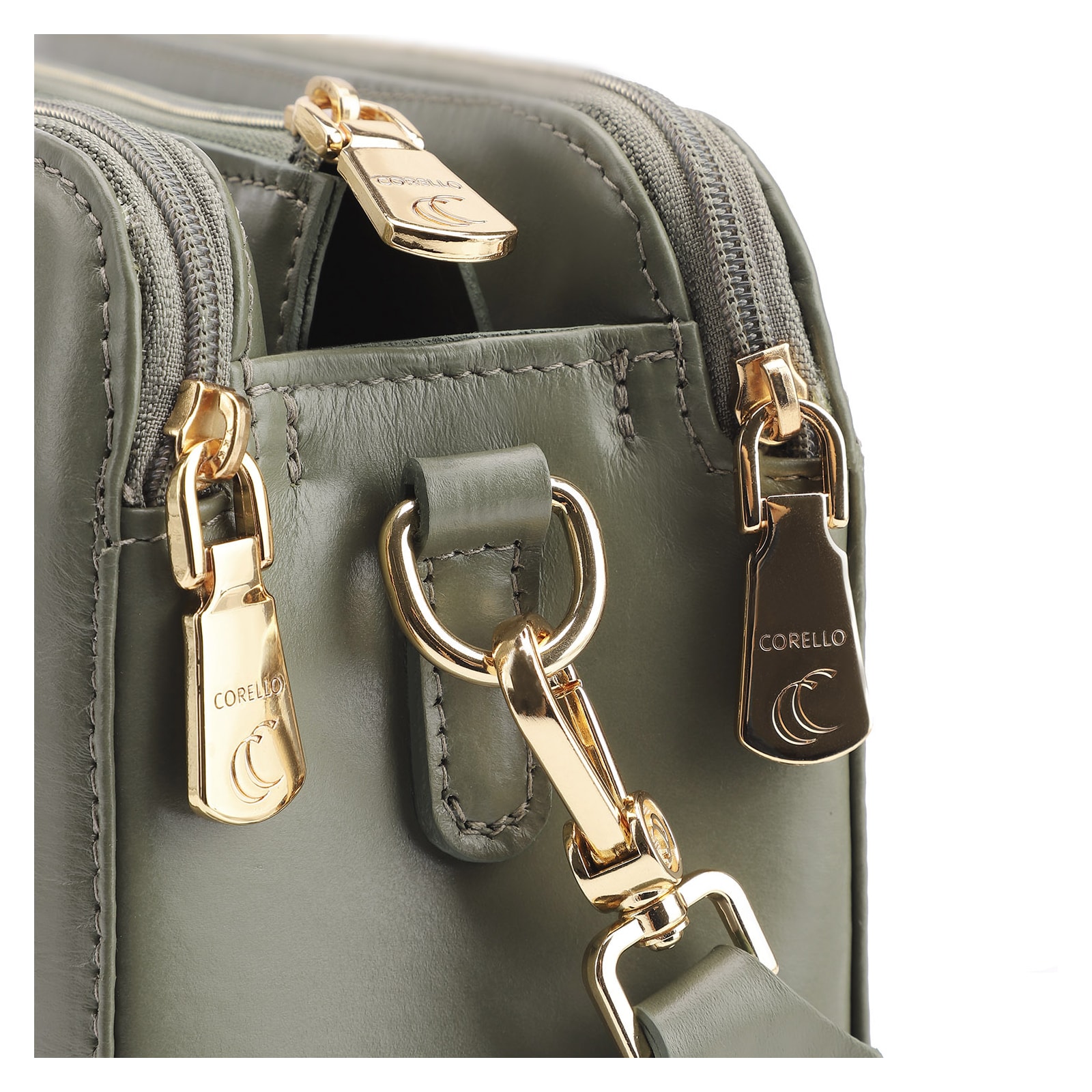 Bolsa Transversal Couro Verde