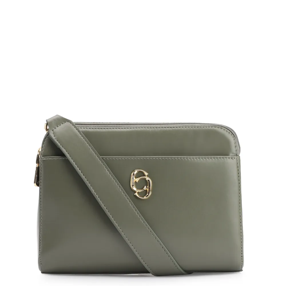 Bolsa Transversal Couro Verde