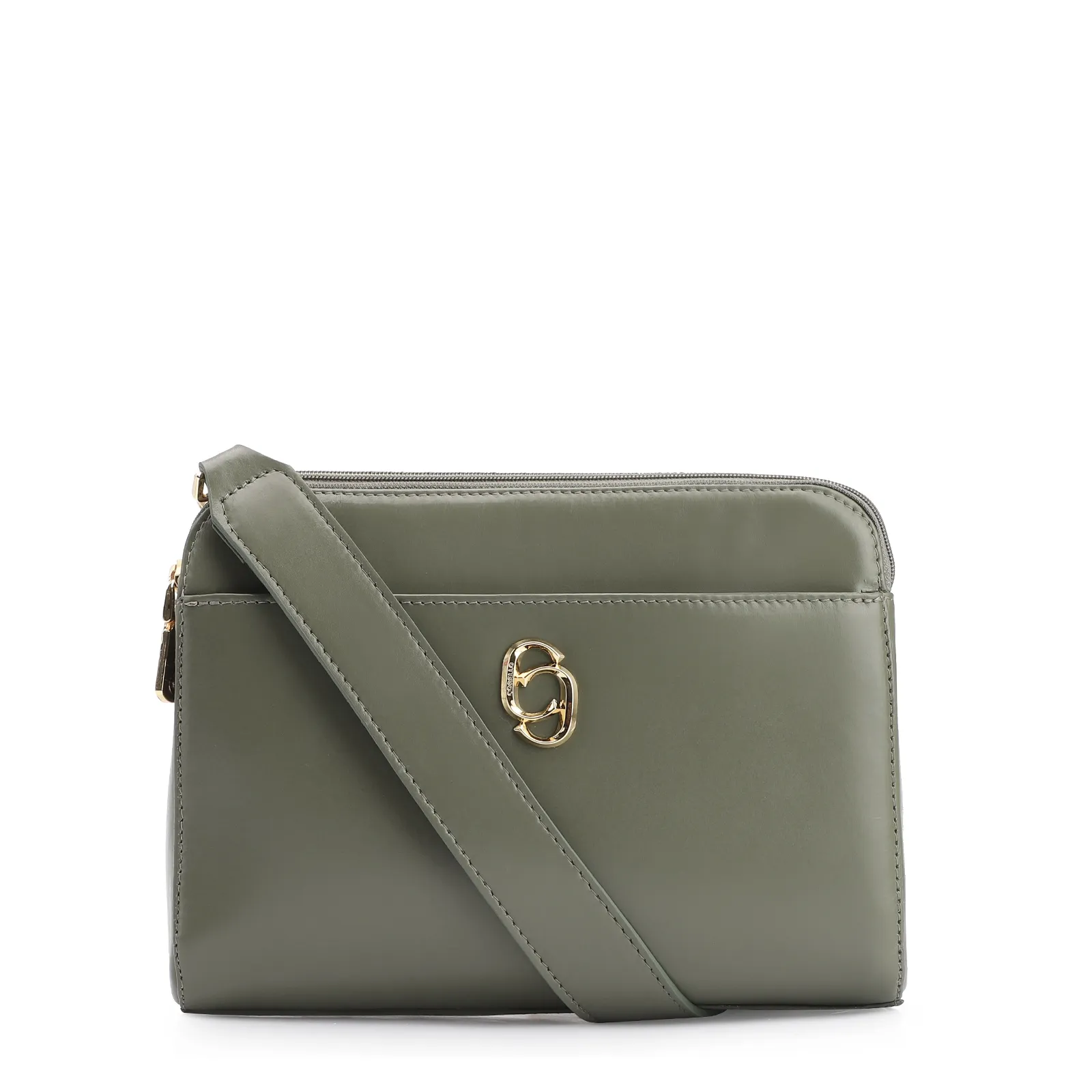 Bolsa Transversal Couro Verde