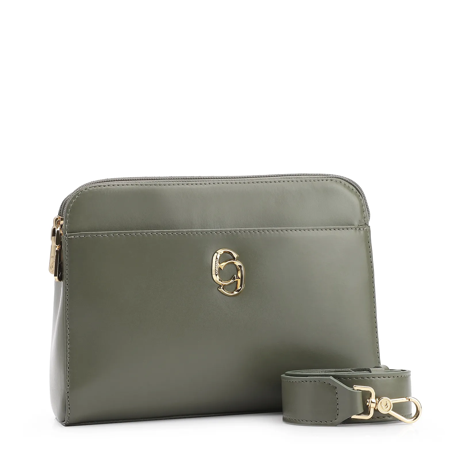 Bolsa Transversal Couro Verde