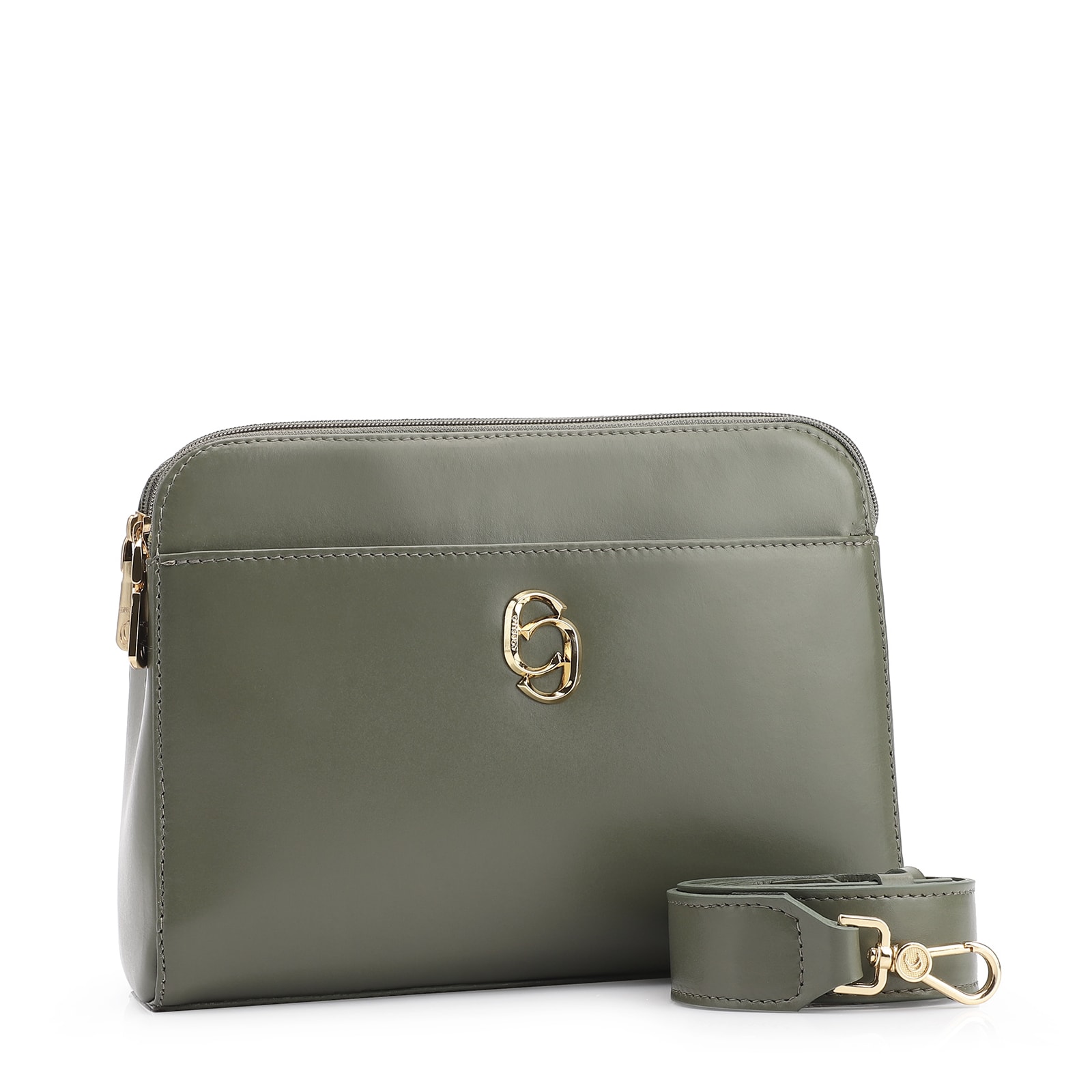 Bolsa Transversal Couro Verde