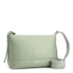 Bolsa Transversal Couro Verde Claro/Alça Alt Tramado Verde - imagem 3