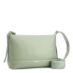 Bolsa Transversal Couro Verde Claro/Alça Alt Tramado Verde - imagem 3