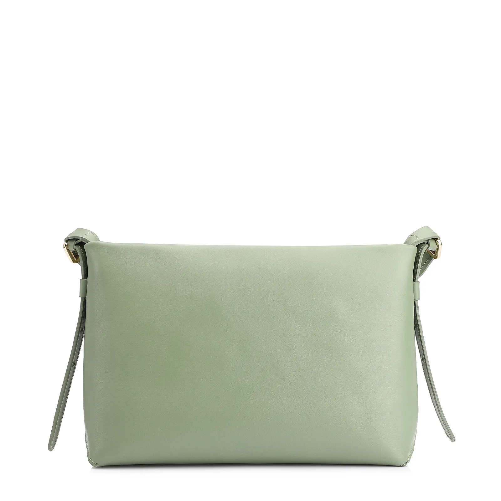 Bolsa Transversal Couro Verde Claro/Alça Alt Tramado Verde