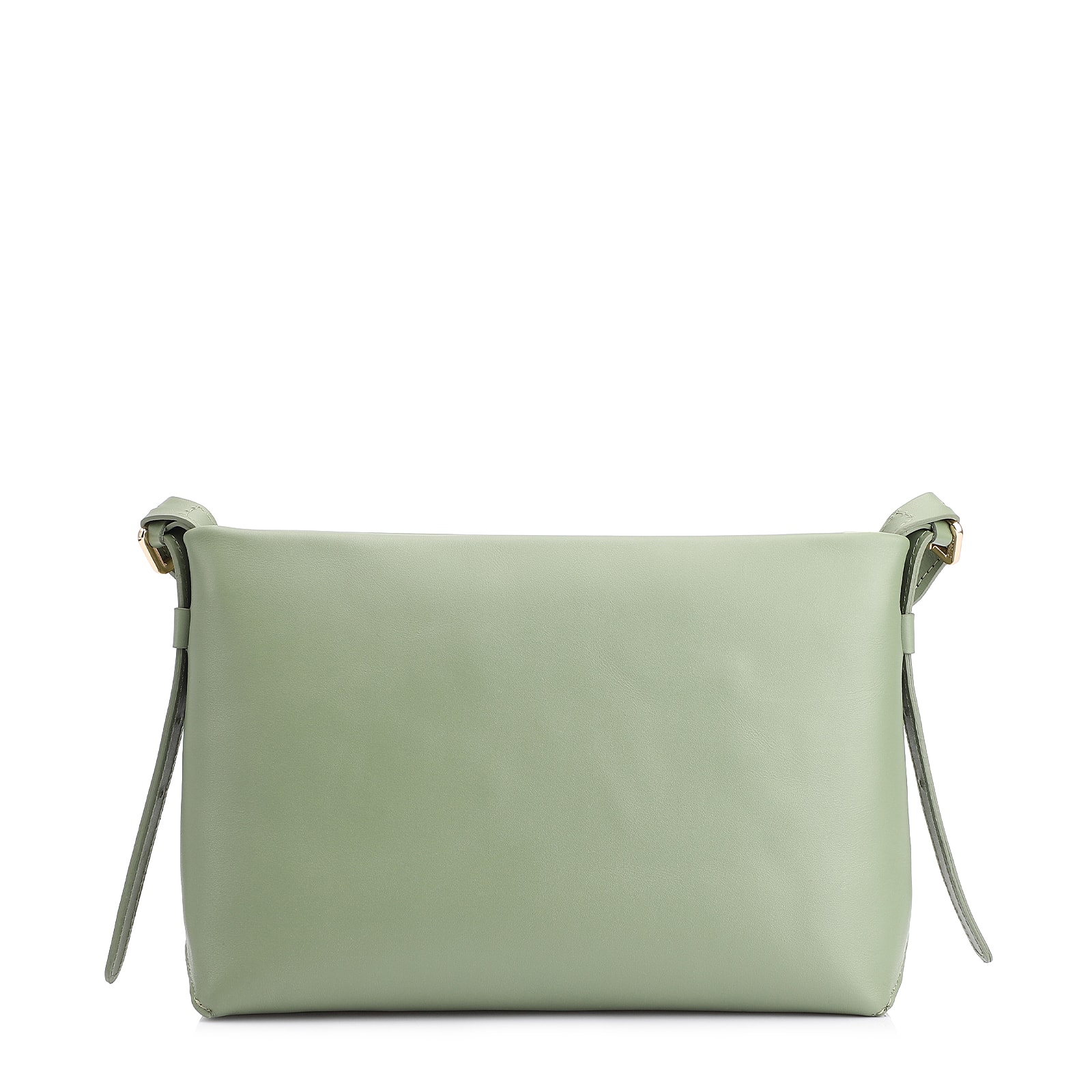 Bolsa Transversal Couro Verde Claro/Alça Alt Tramado Verde