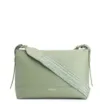 Bolsa Transversal Couro Verde Claro/Alça Alt Tramado Verde - imagem 1
