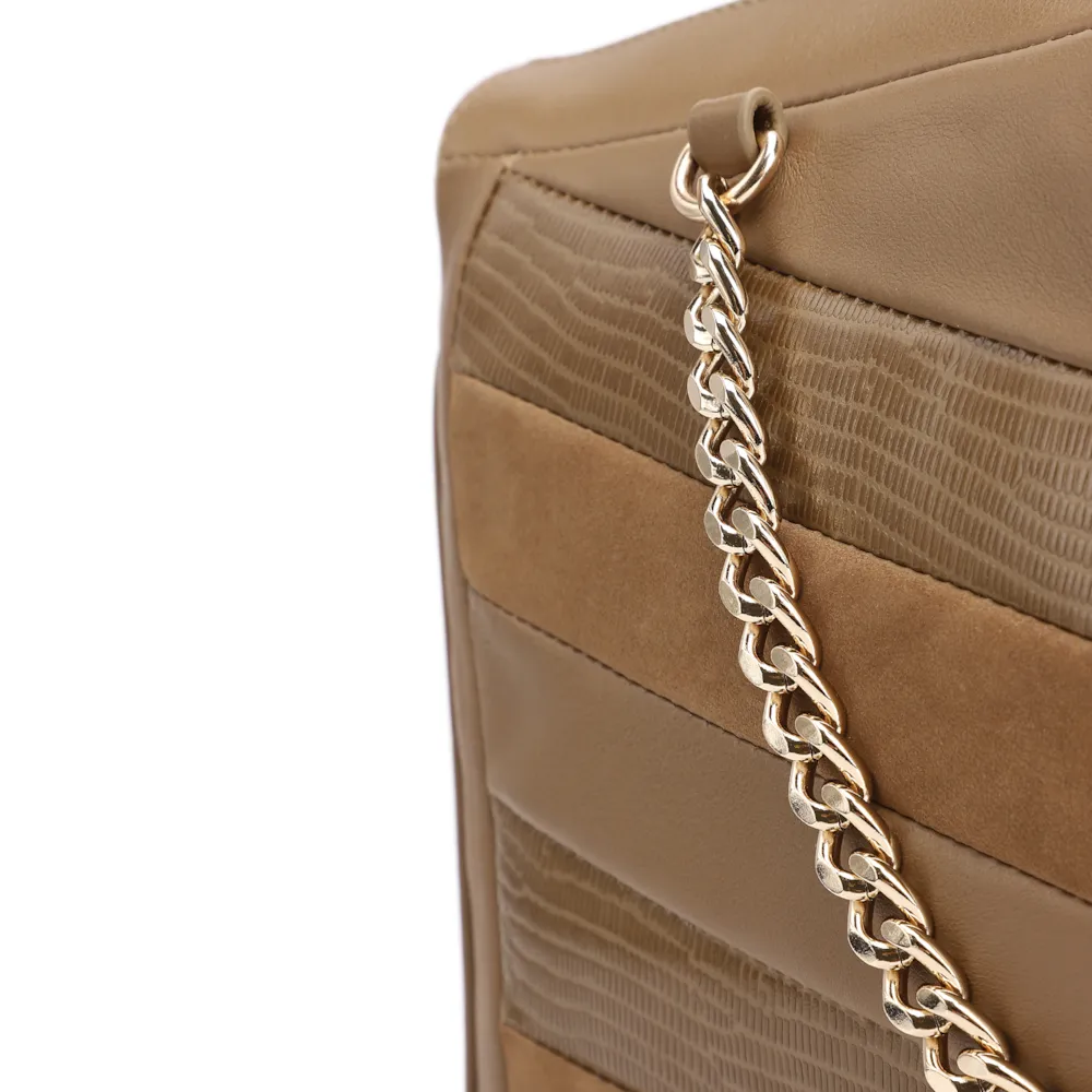 Bolsa Transversal Couro Verde/Couro Nobuck Verde/Lezard Verde - imagem 7