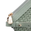 Bolsa Transversal Couro Verde/Crochet Verde - imagem 5