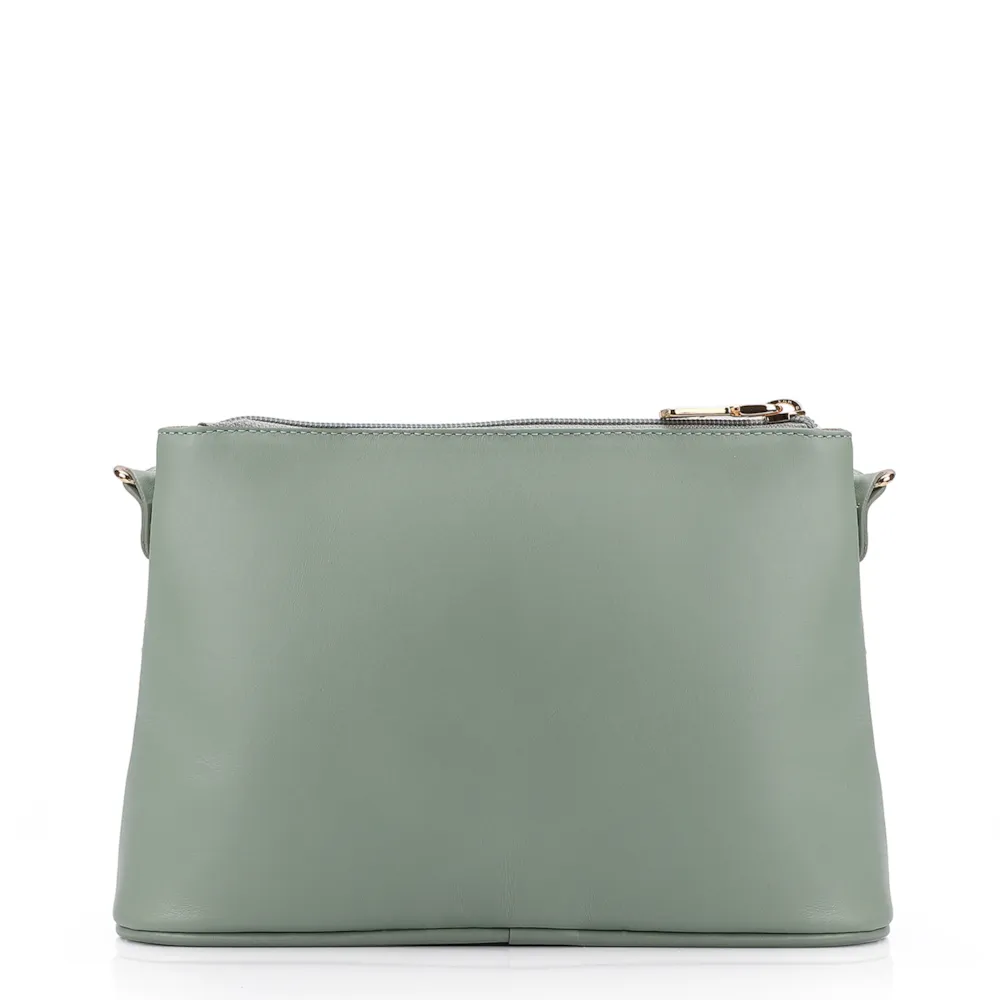 Bolsa Transversal Couro Verde/Crochet Verde - imagem 3
