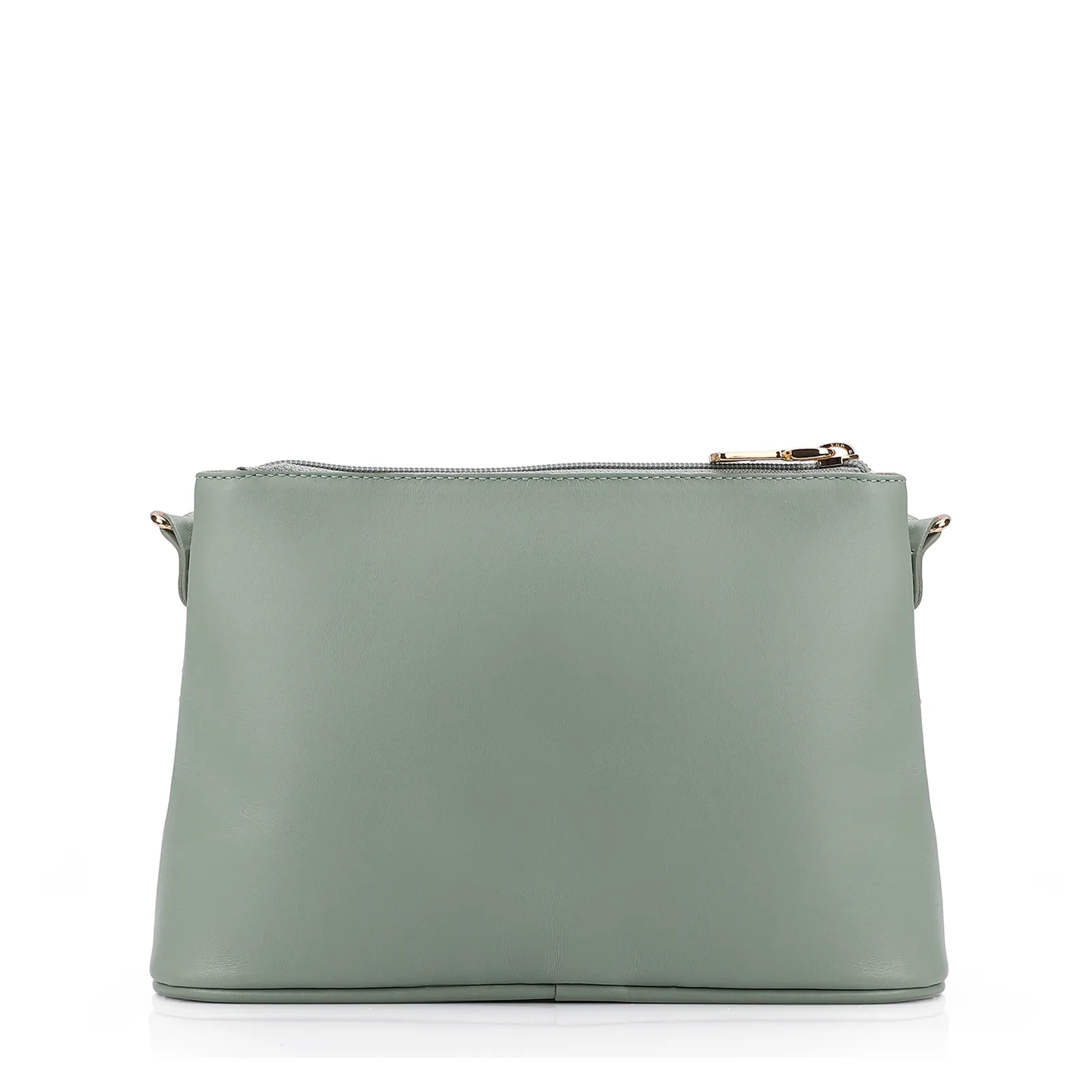 Bolsa Transversal Couro Verde/Crochet Verde