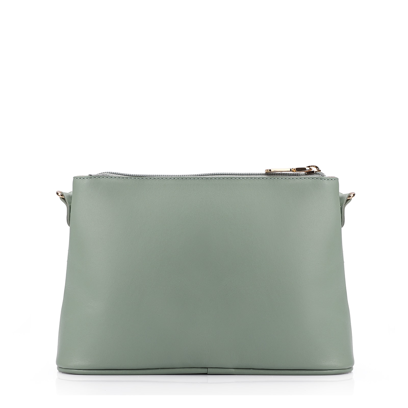Bolsa Transversal Couro Verde/Crochet Verde