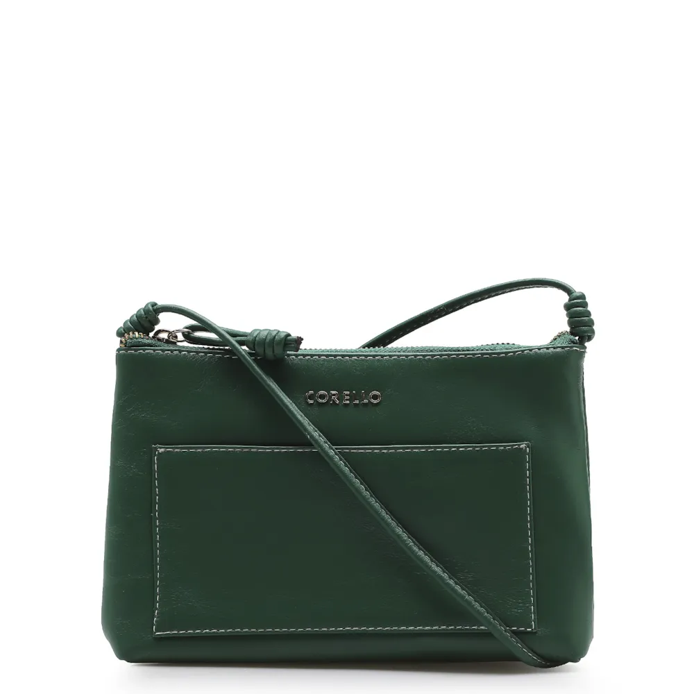 Bolsa Transversal Couro Verde Floresta
