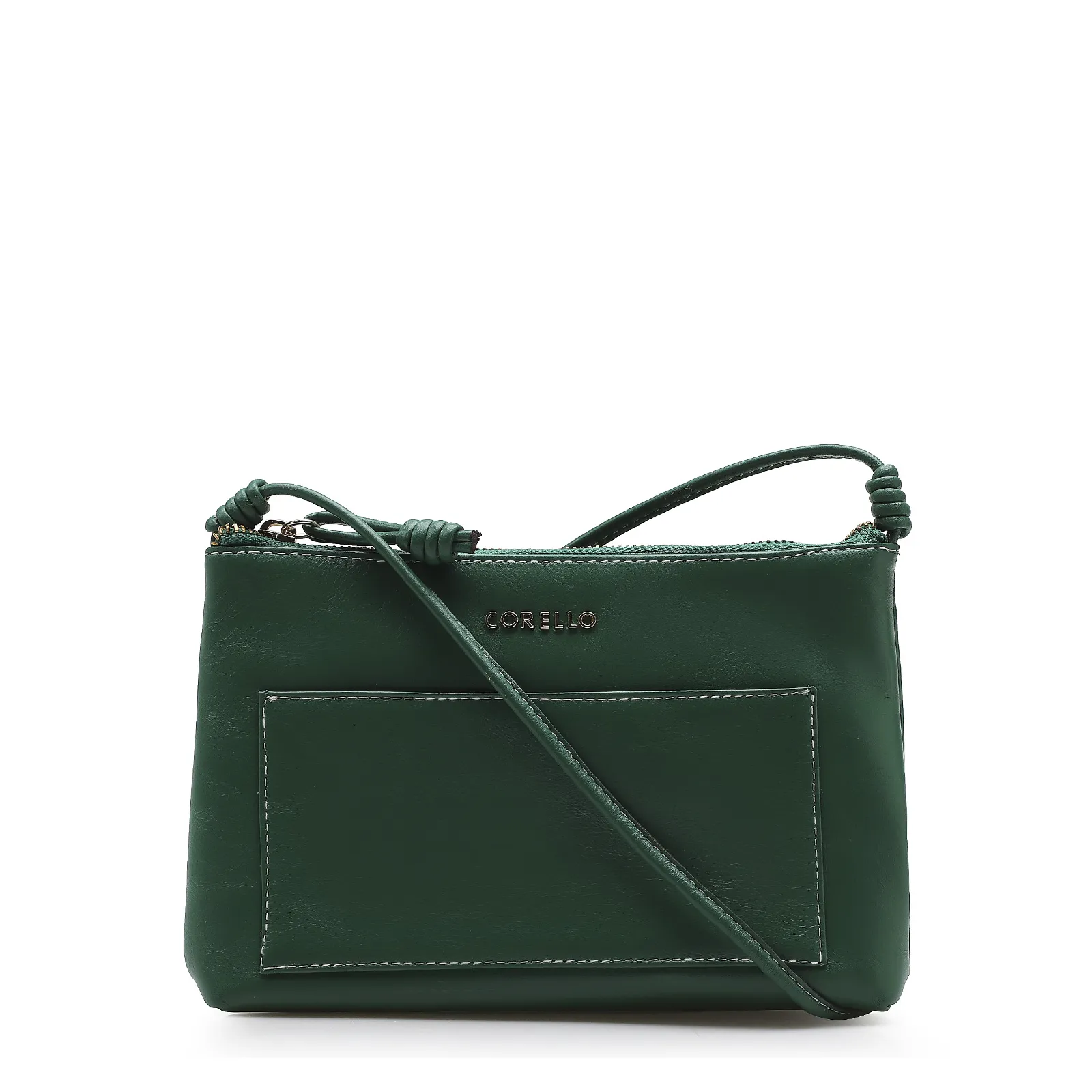 Bolsa Transversal Couro Verde Floresta