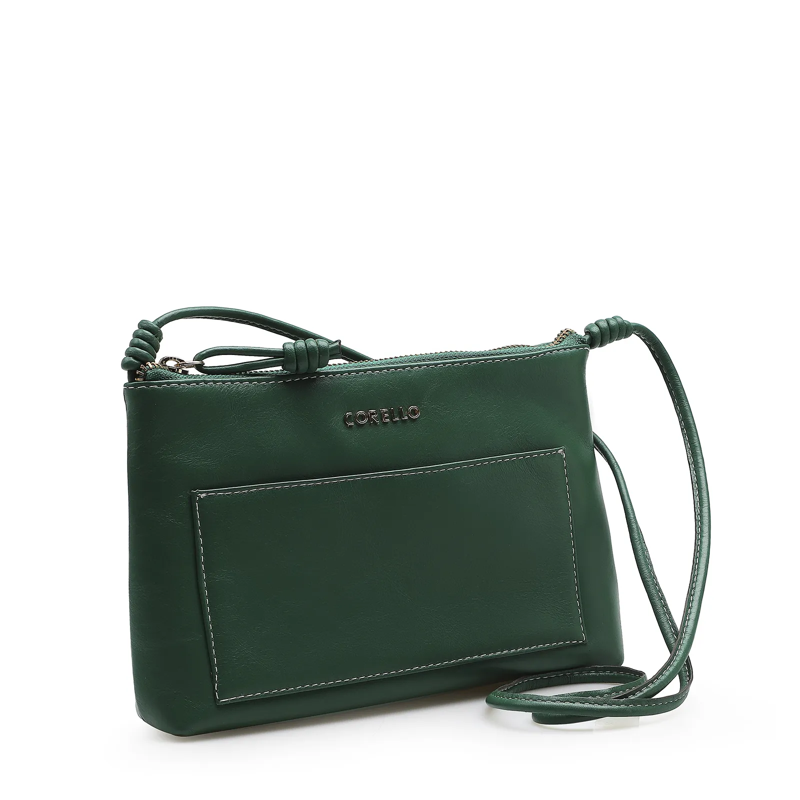 Bolsa Transversal Couro Verde Floresta