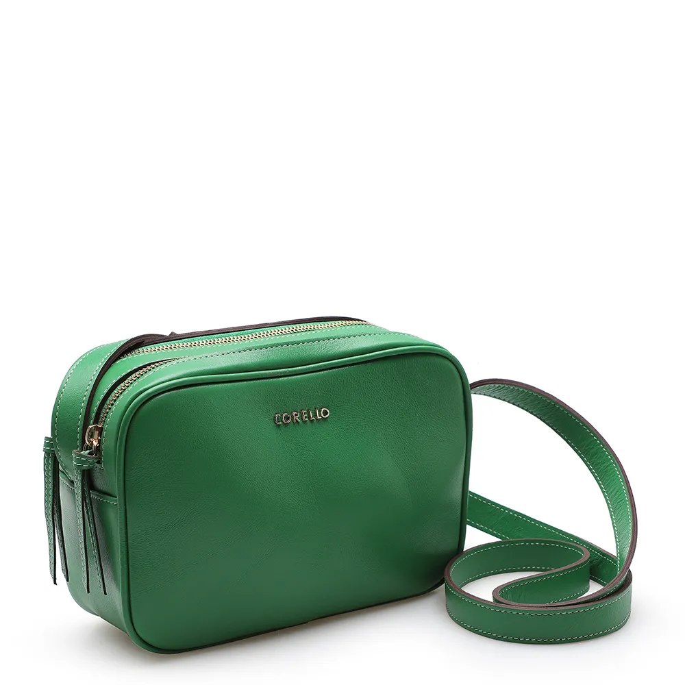 Bolsa Transversal Couro Verde Folha - imagem 2