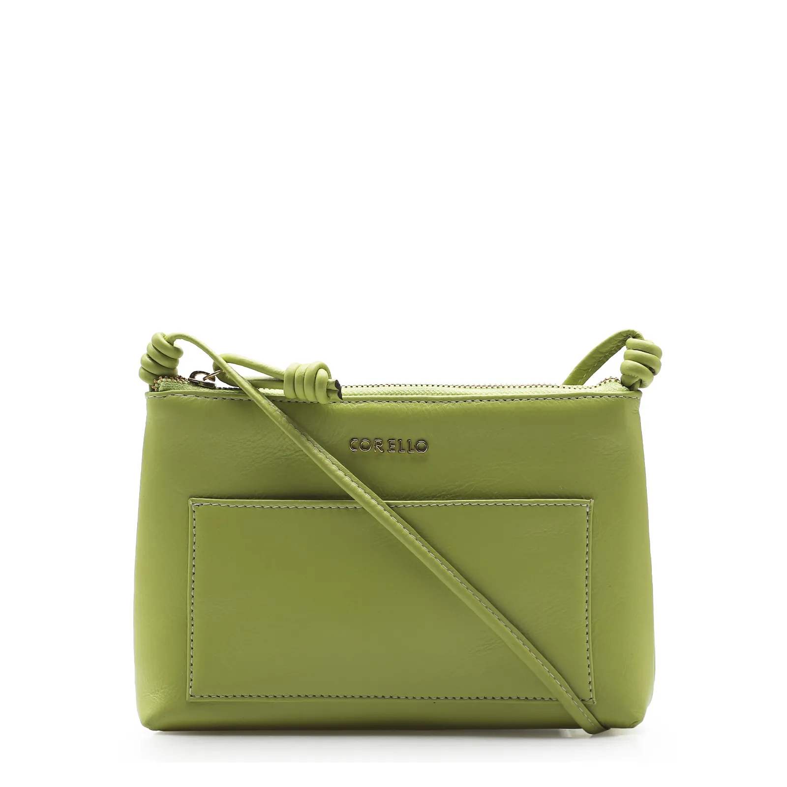 Bolsa Transversal Couro Verde Limao