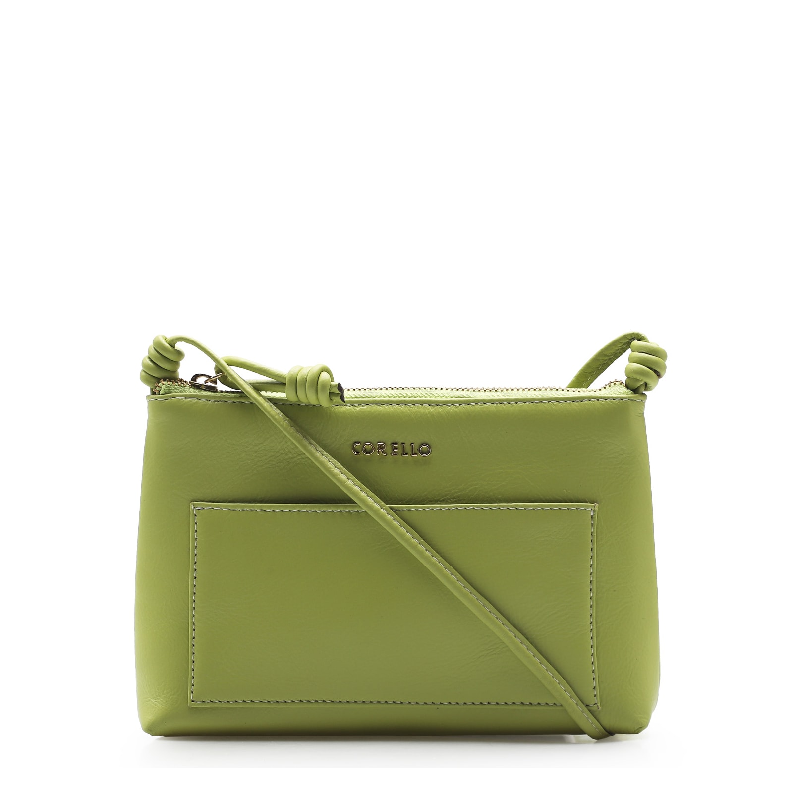 Bolsa Transversal Couro Verde Limao
