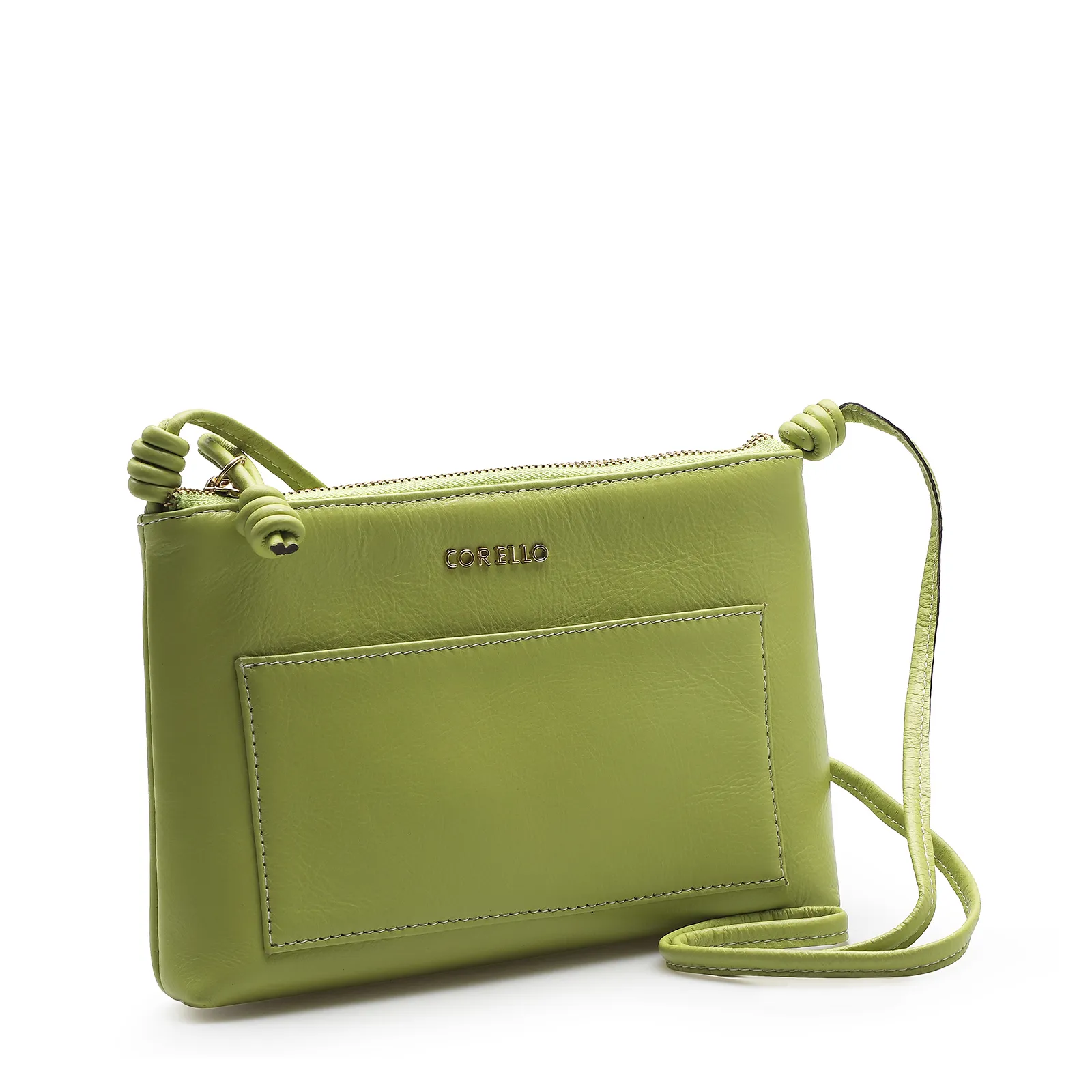 Bolsa Transversal Couro Verde Limao