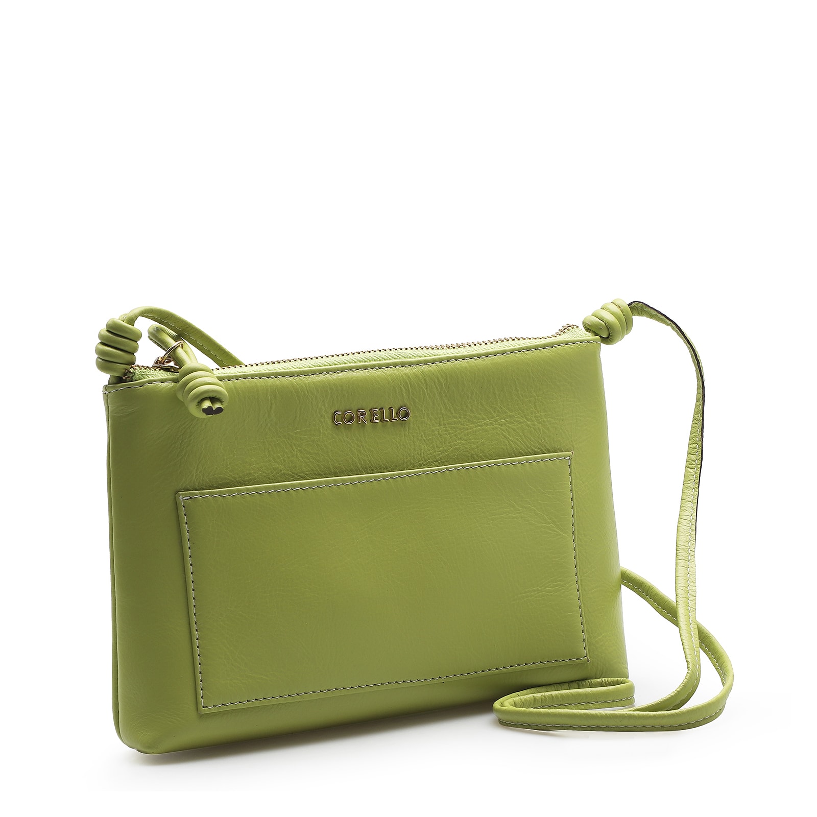 Bolsa Transversal Couro Verde Limao
