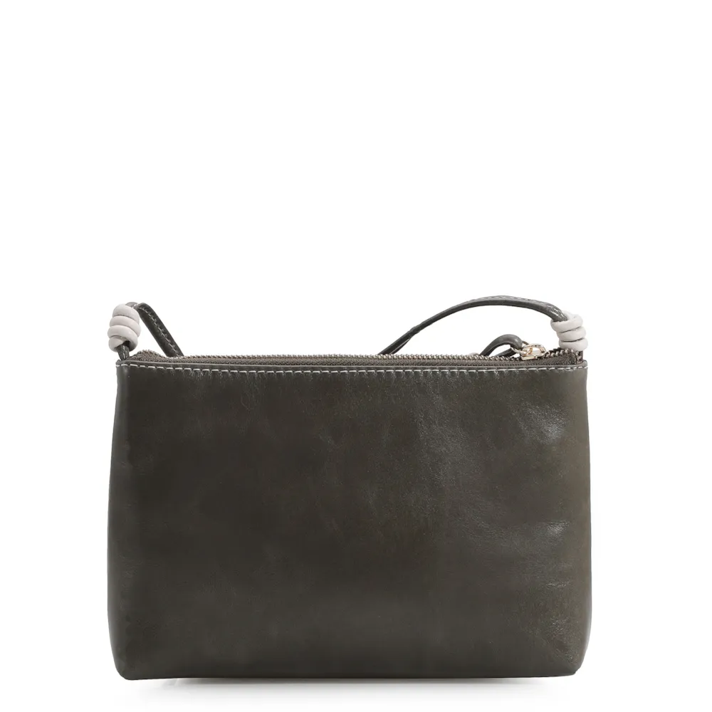 Bolsa Transversal Couro Verde/Off White - imagem 3