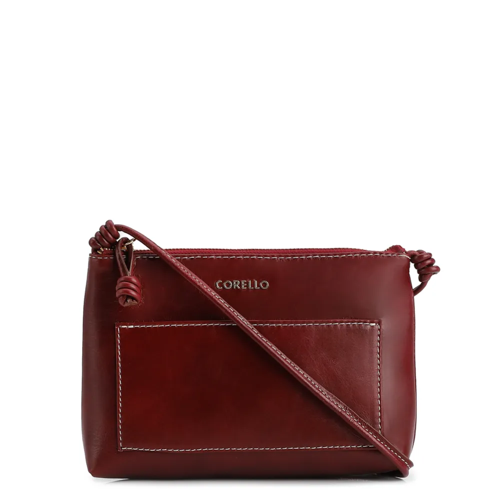 Bolsa Transversal Couro Vermelho