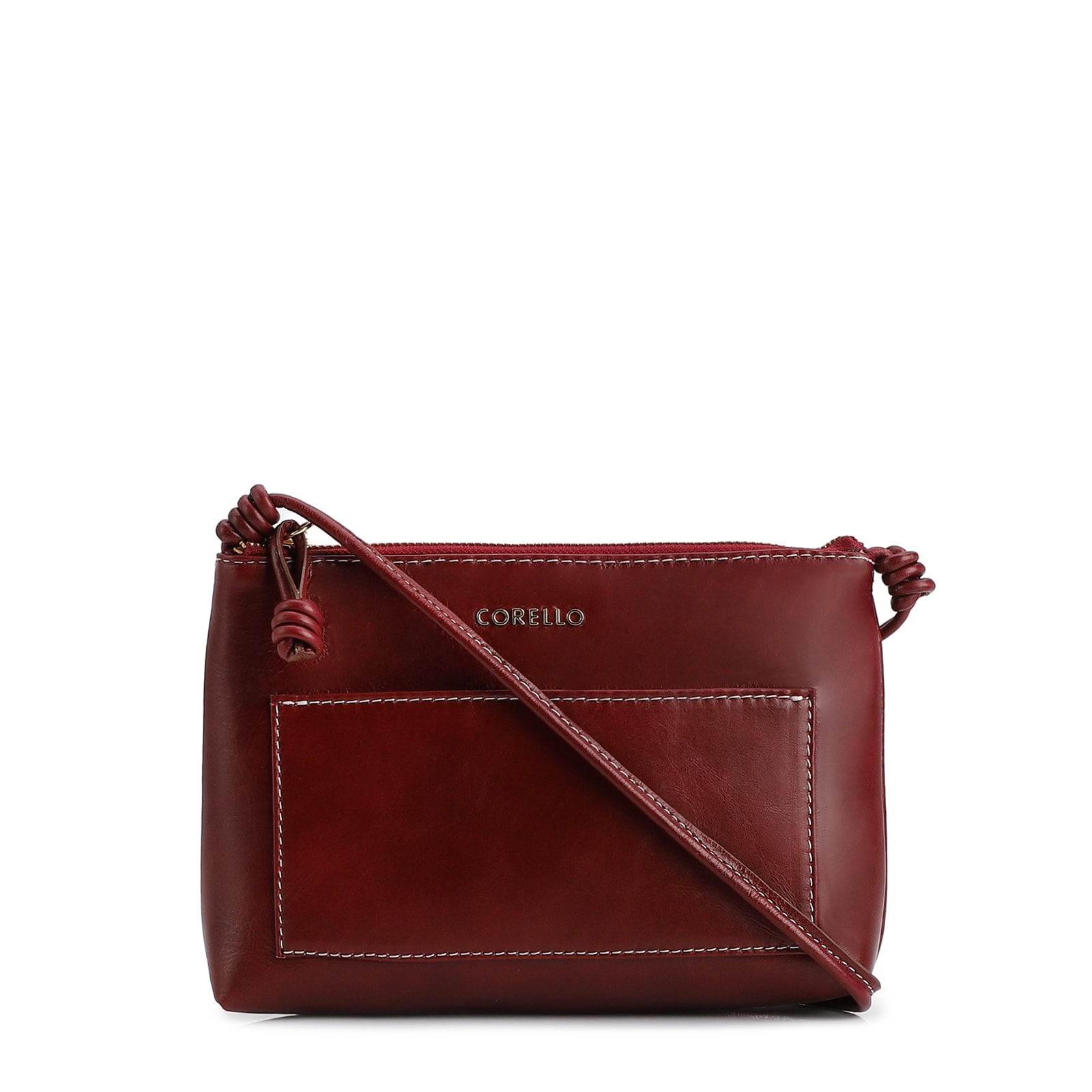 Bolsa Transversal Couro Vermelho