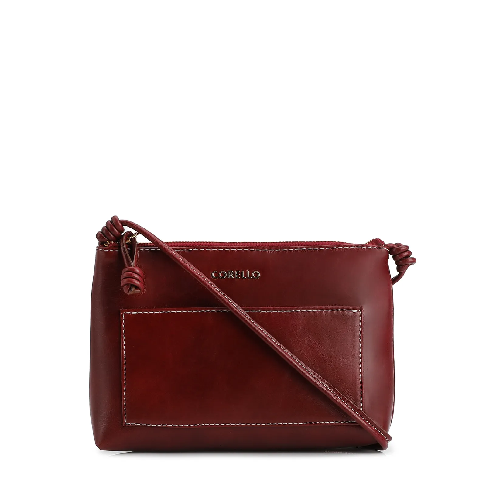 Bolsa Transversal Couro Vermelho