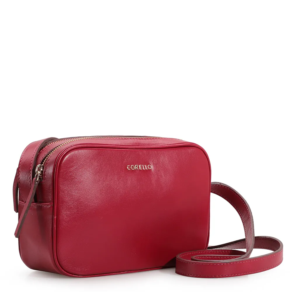 Bolsa Transversal Couro Vermelho - imagem 2