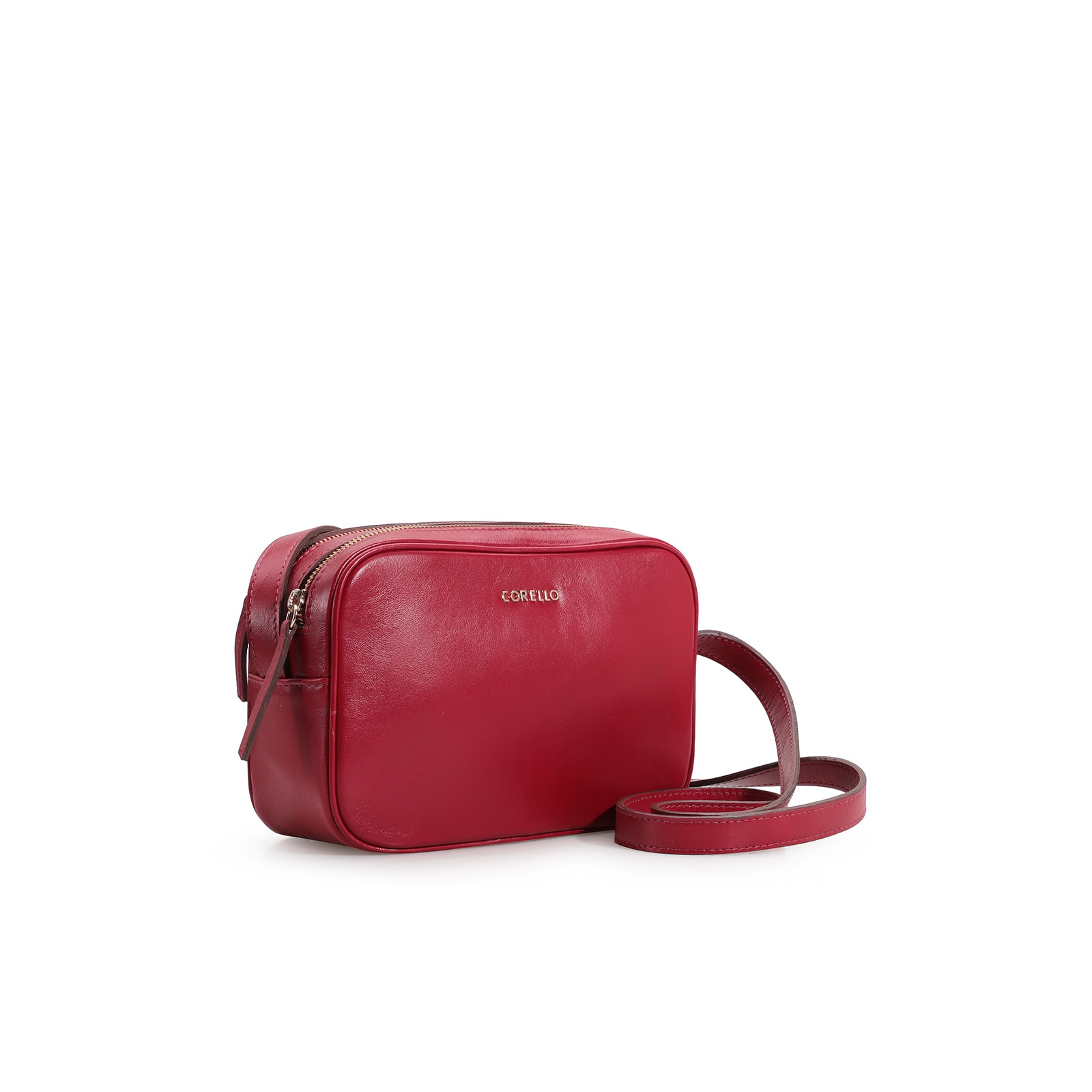 Bolsa Transversal Couro Vermelho