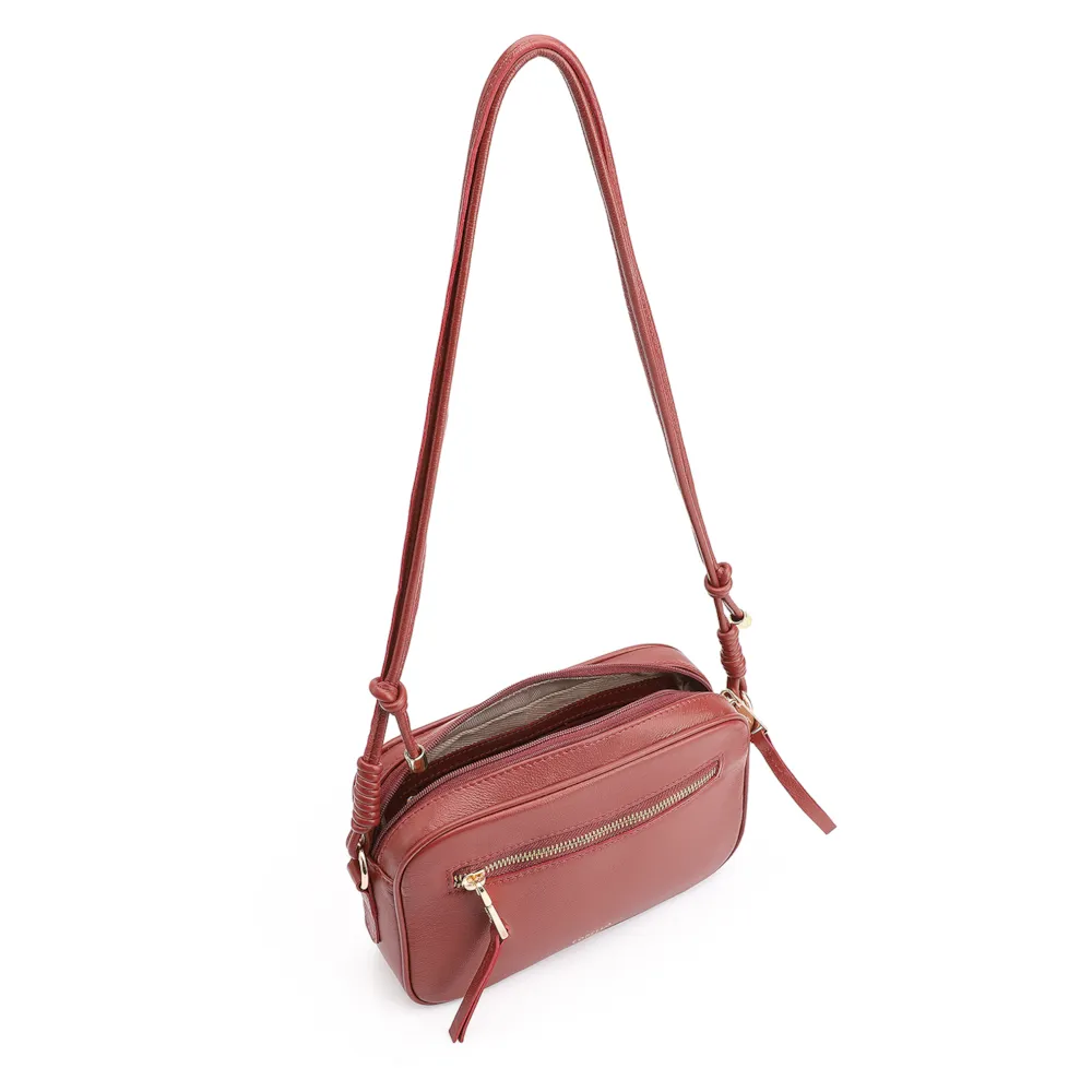 Bolsa Transversal Couro Vermelho - imagem 4