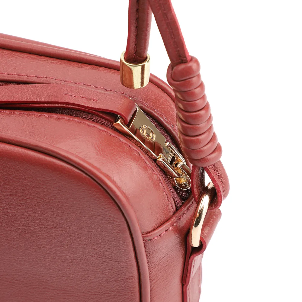 Bolsa Transversal Couro Vermelho - imagem 5
