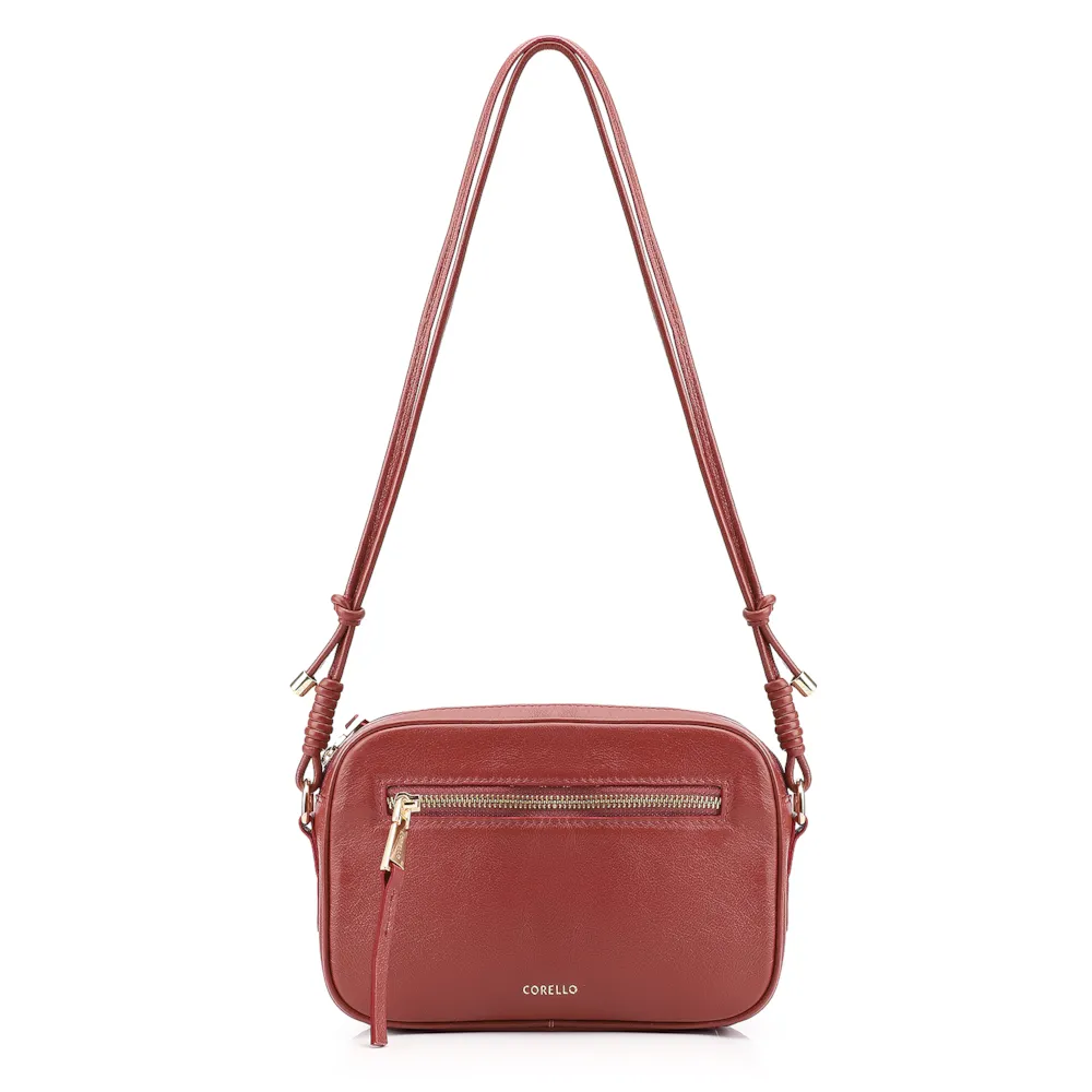 Bolsa Transversal Couro Vermelho