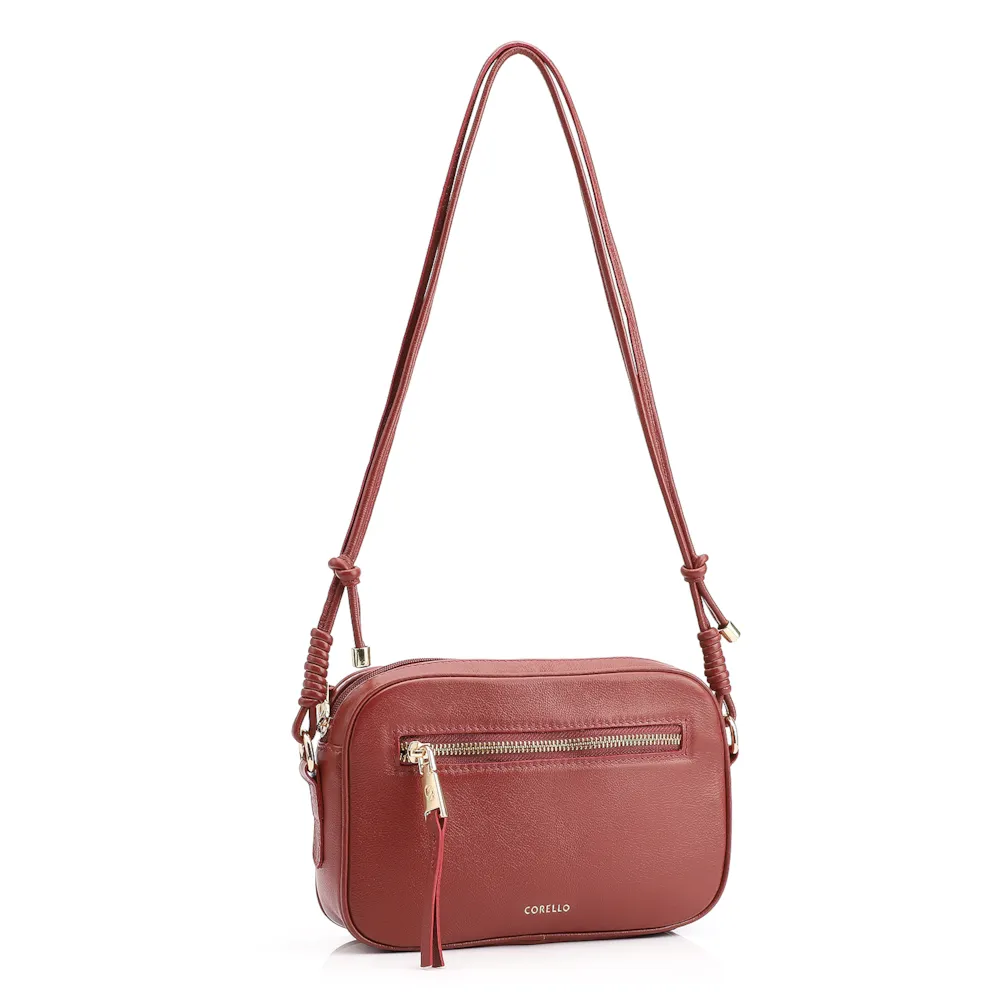 Bolsa Transversal Couro Vermelho - imagem 2