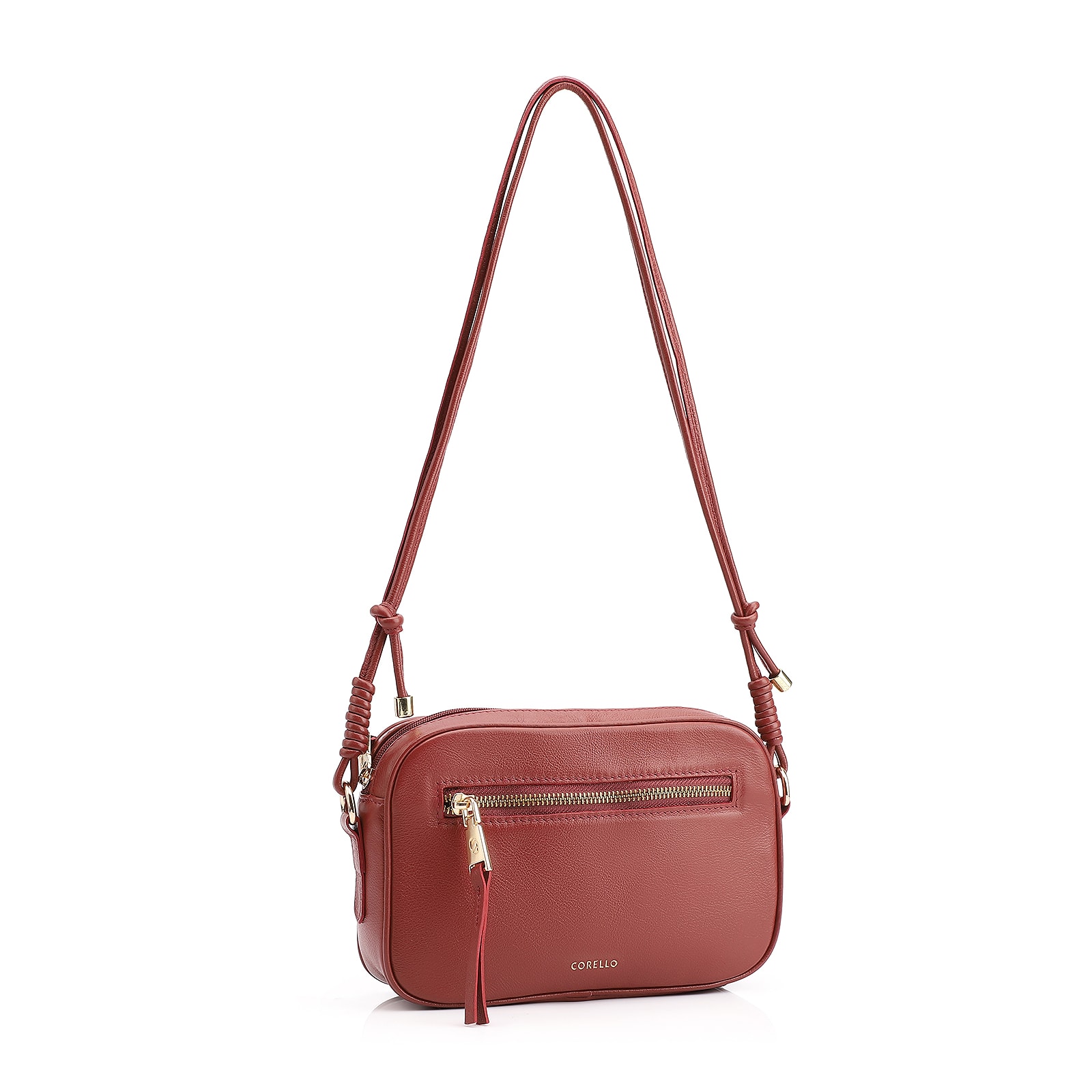 Bolsa Transversal Couro Vermelho