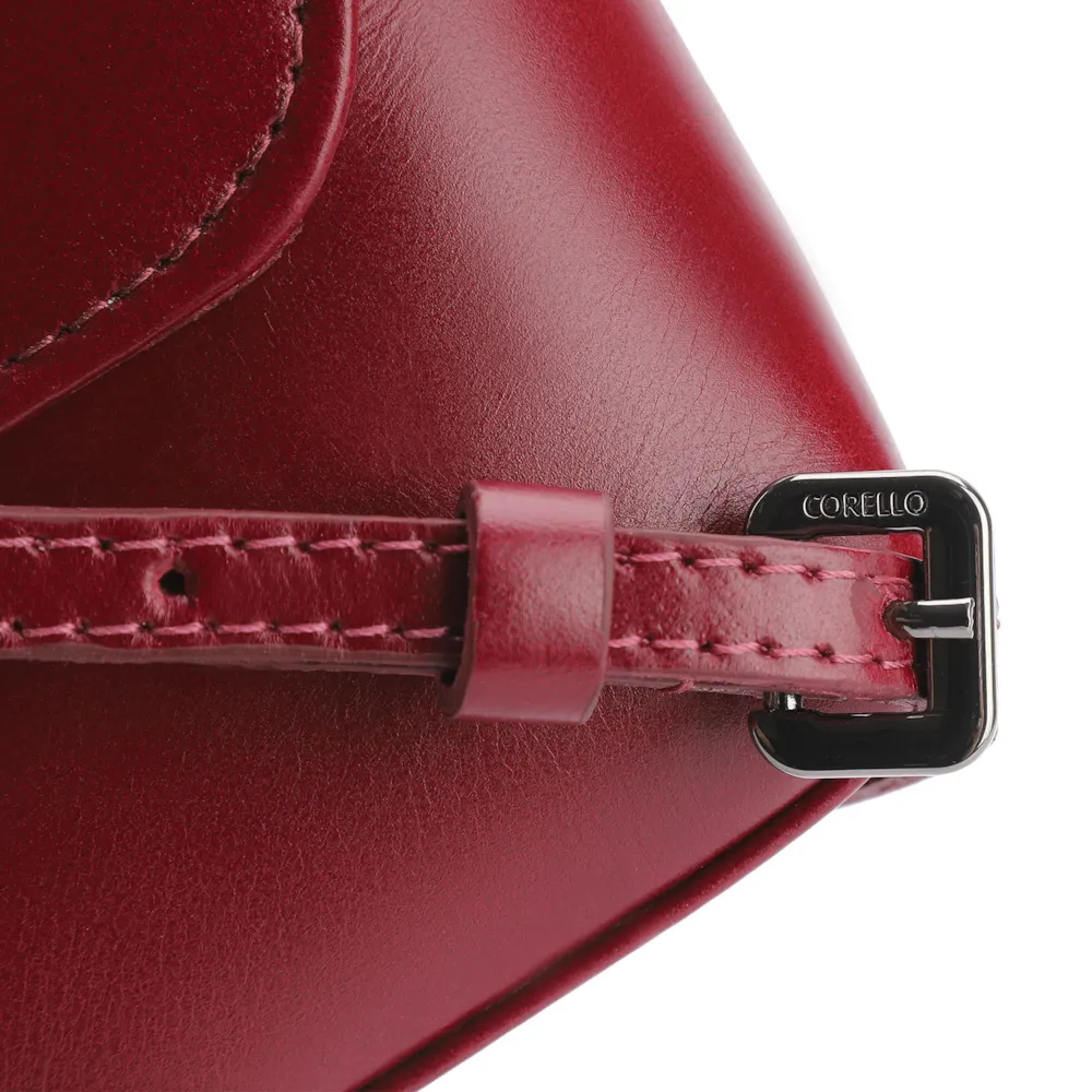 Bolsa Transversal Couro Vermelho Cereja - imagem 5