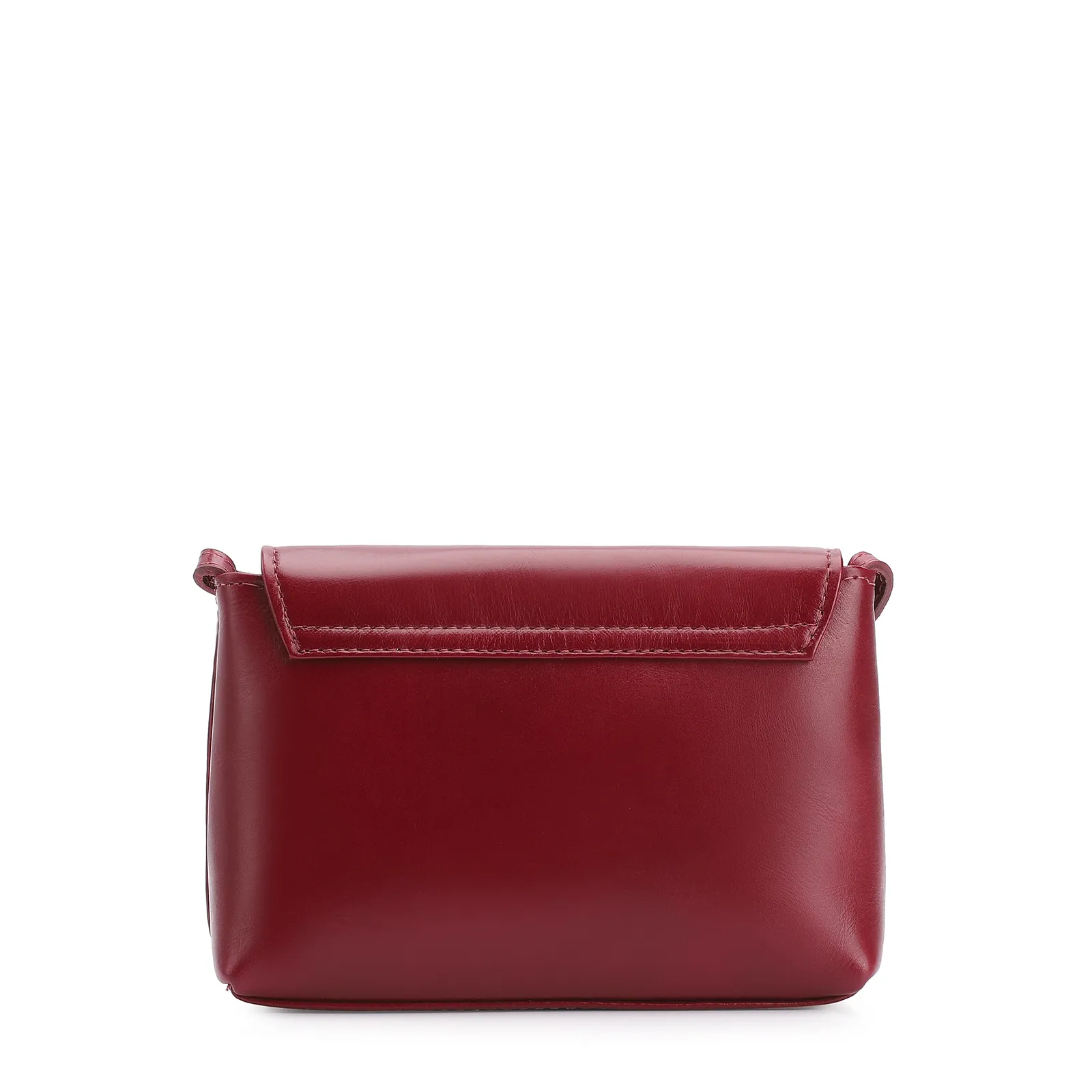 Bolsa Transversal Couro Vermelho Cereja
