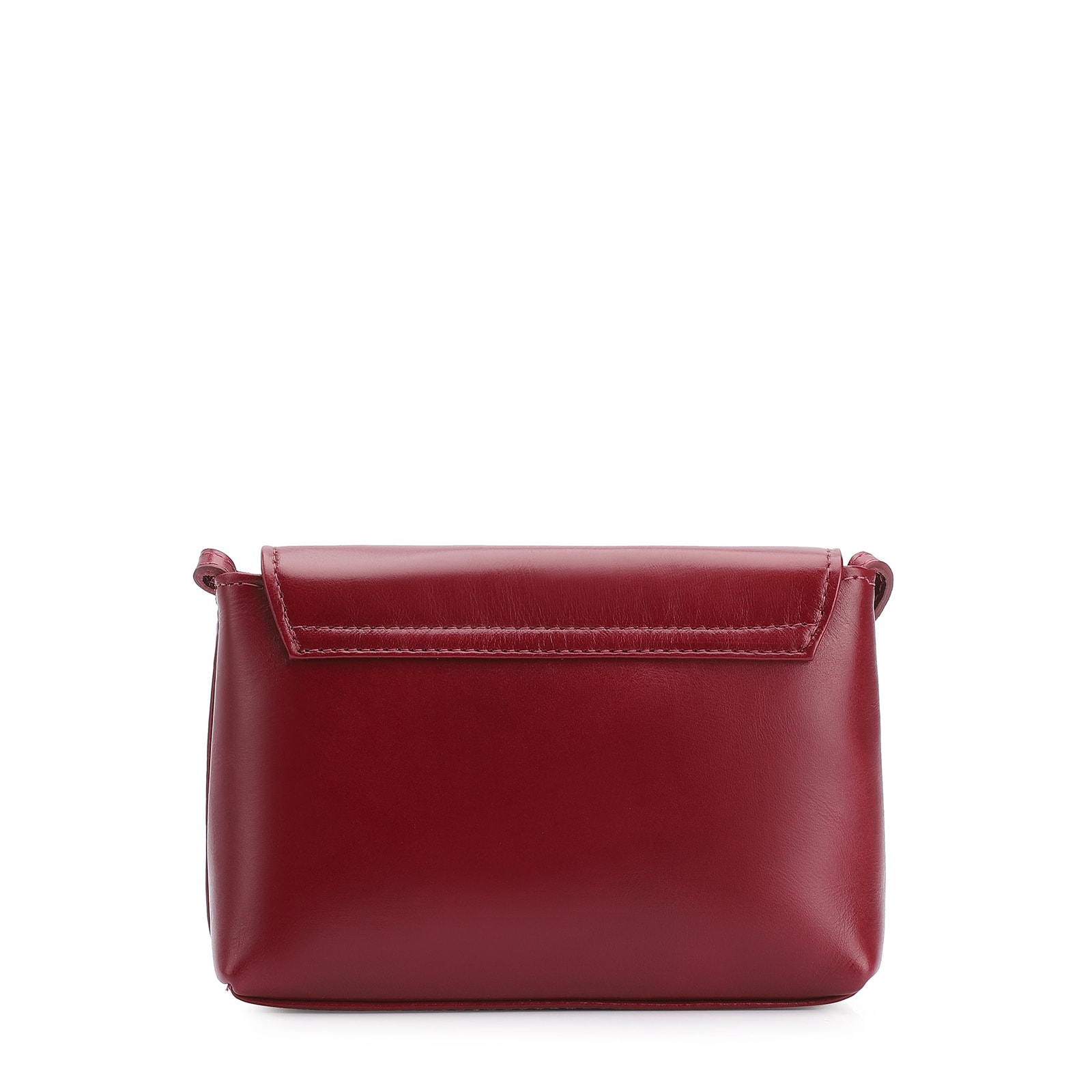 Bolsa Transversal Couro Vermelho Cereja