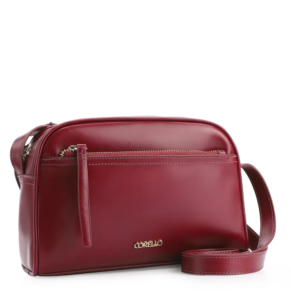 Bolsa Transversal Couro Vermelho Cereja - imagem 2