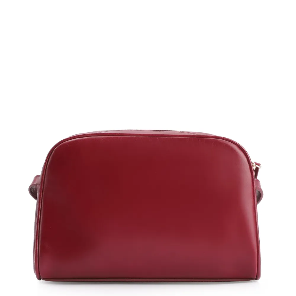 Bolsa Transversal Couro Vermelho Cereja - imagem 3