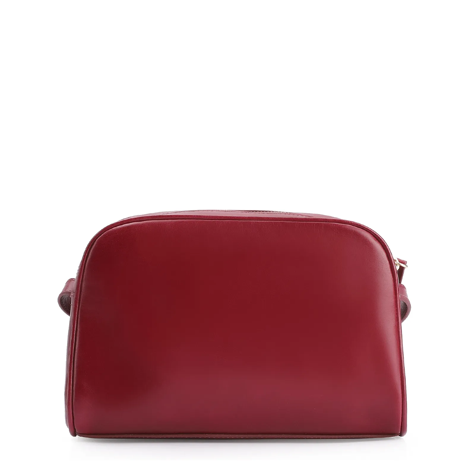 Bolsa Transversal Couro Vermelho Cereja