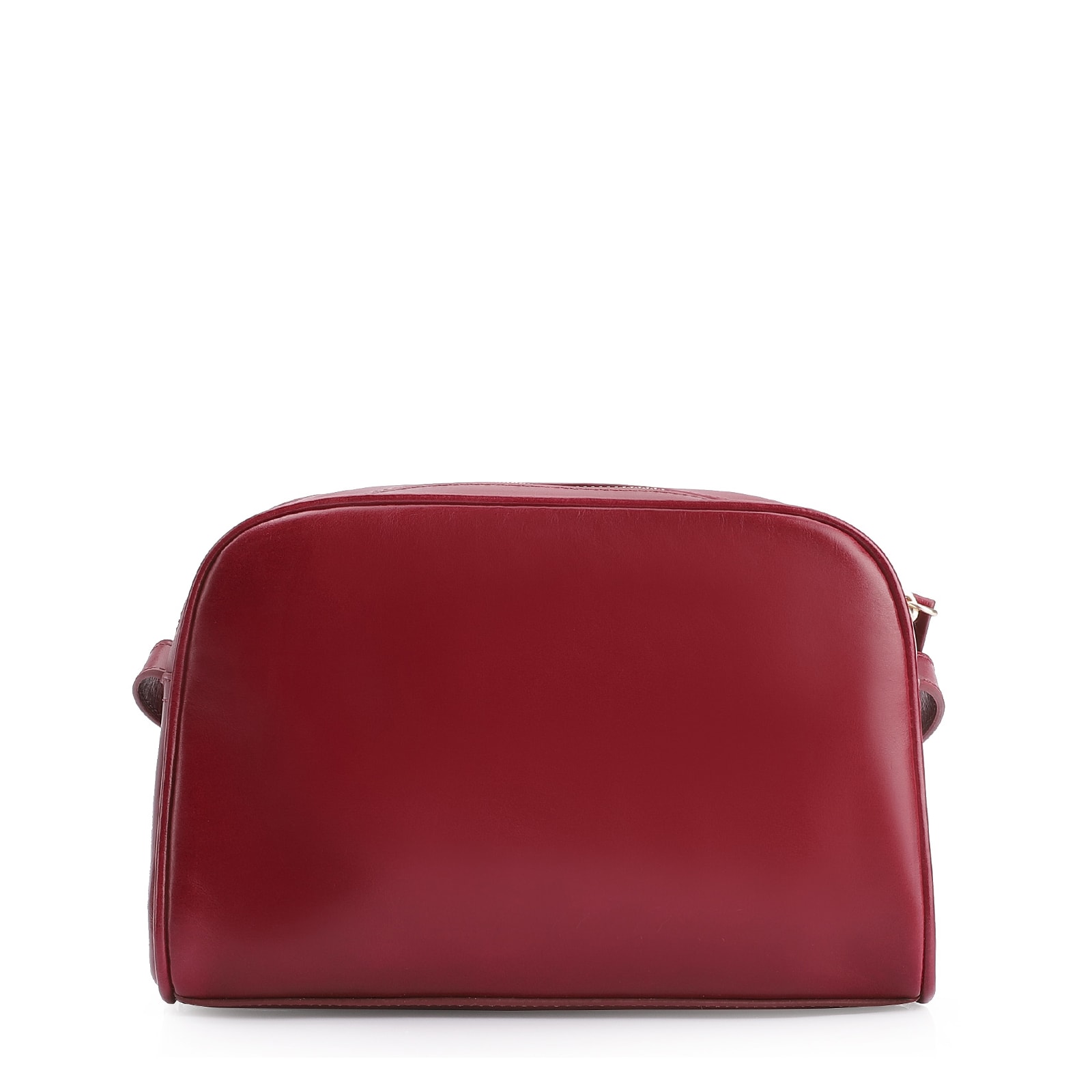 Bolsa Transversal Couro Vermelho Cereja