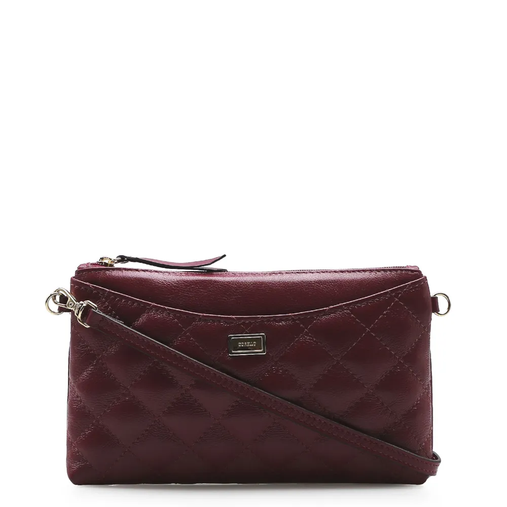 Bolsa Transversal Couro Vinho
