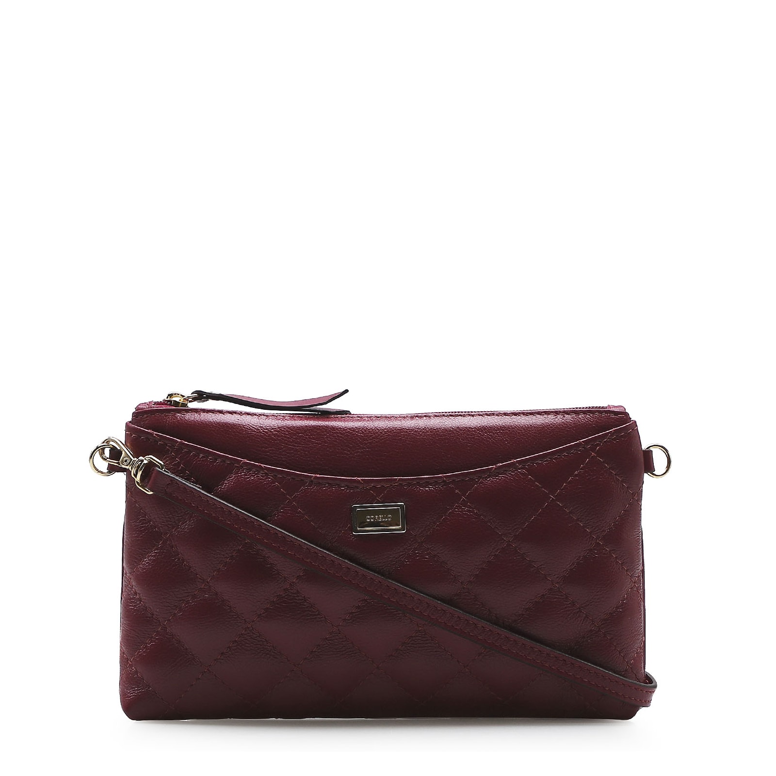Bolsa Transversal Couro Vinho